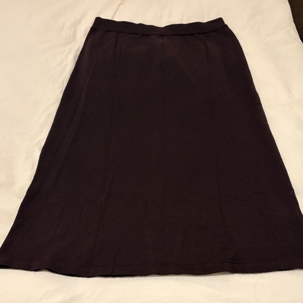 Mango Classic Black Midi Skirt